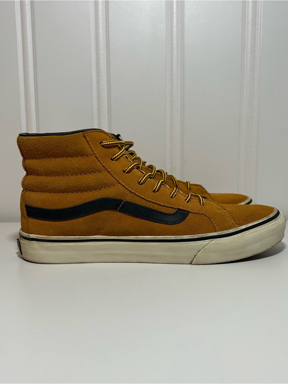 Vans sk8 hi wheat tan suede golden brown